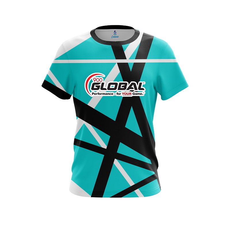 900 Global Rocker Teal CoolWick Bowling Jersey