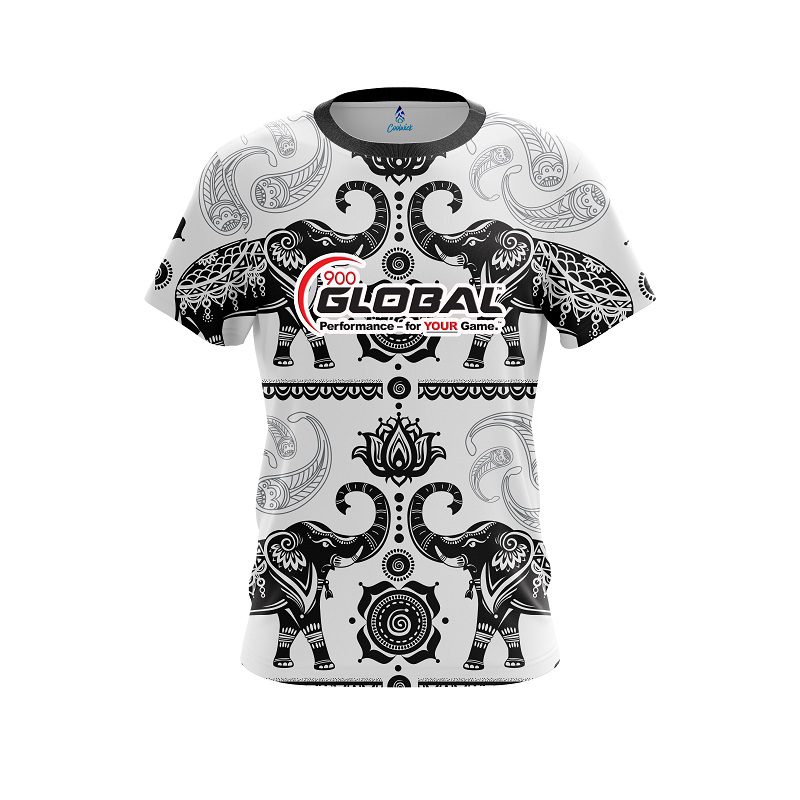 900 Global Tribal Elephants CoolWick Bowling Jersey