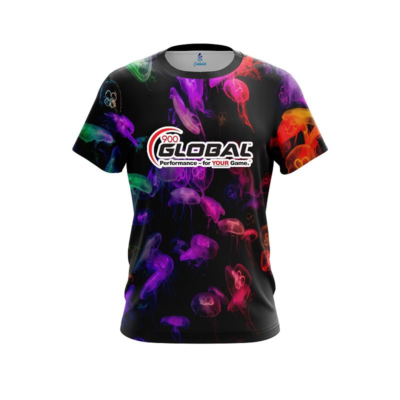 900 Global Glowing Jellyfish CoolWick Bowling Jersey