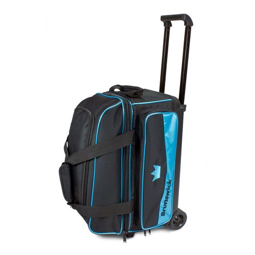 Image of Brunswick Zone Double 2 Ball Roller Sky Blue Bowling Bag