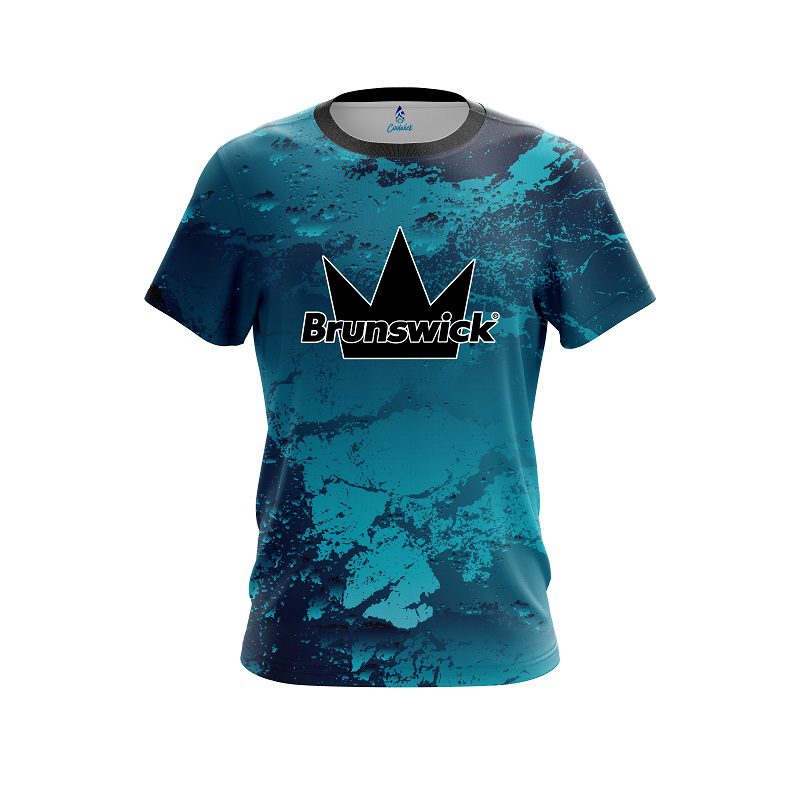 Brunswick Graphite Blue CoolWick Bowling Jersey