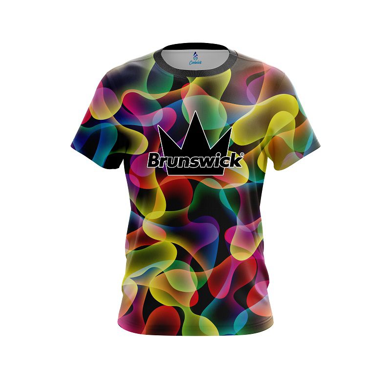 Brunswick Multi Color Lava  CoolWick Bowling Jersey