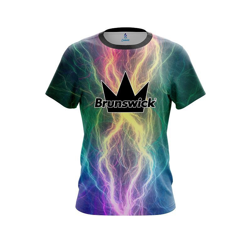 Brunswick Multi Color Electric CoolWick Bowling Jersey