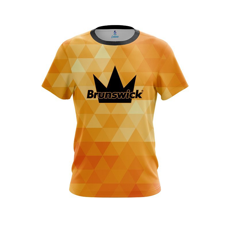 Brunswick Orange Triangle CoolWick Bowling Jersey