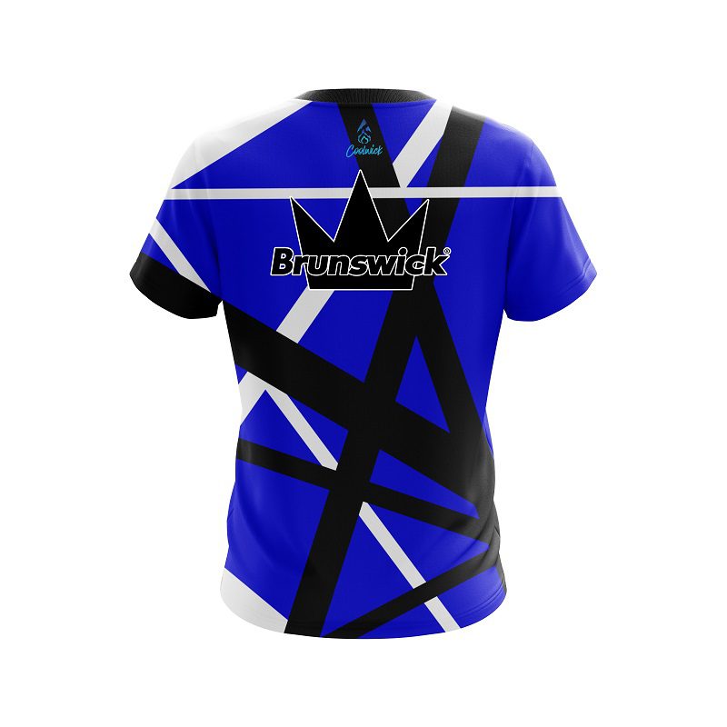 Brunswick Rocker Blue CoolWick Bowling Jersey - Image 2