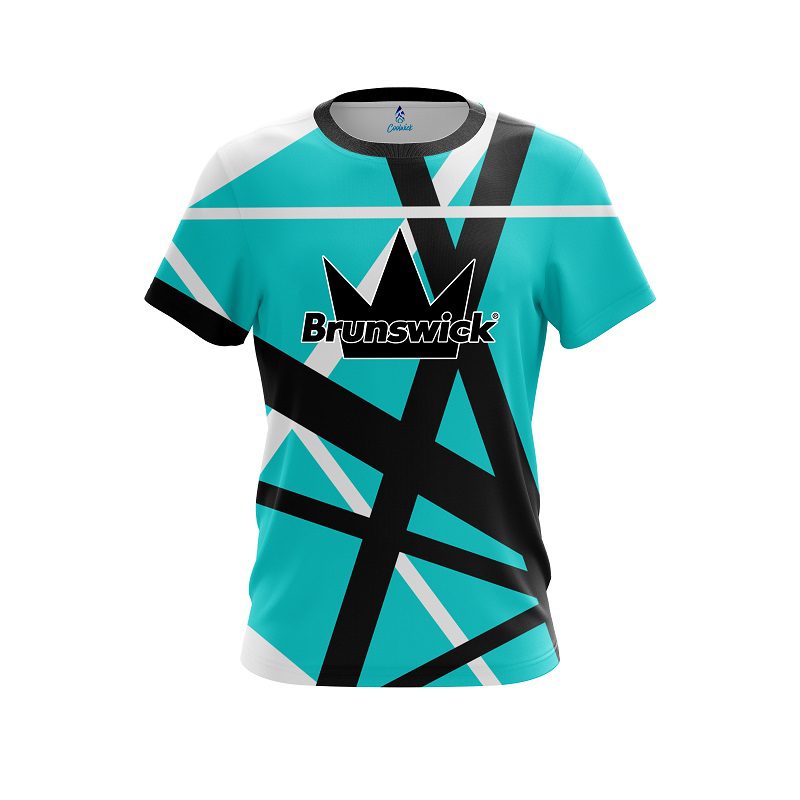 Brunswick Rocker Teal CoolWick Bowling Jersey