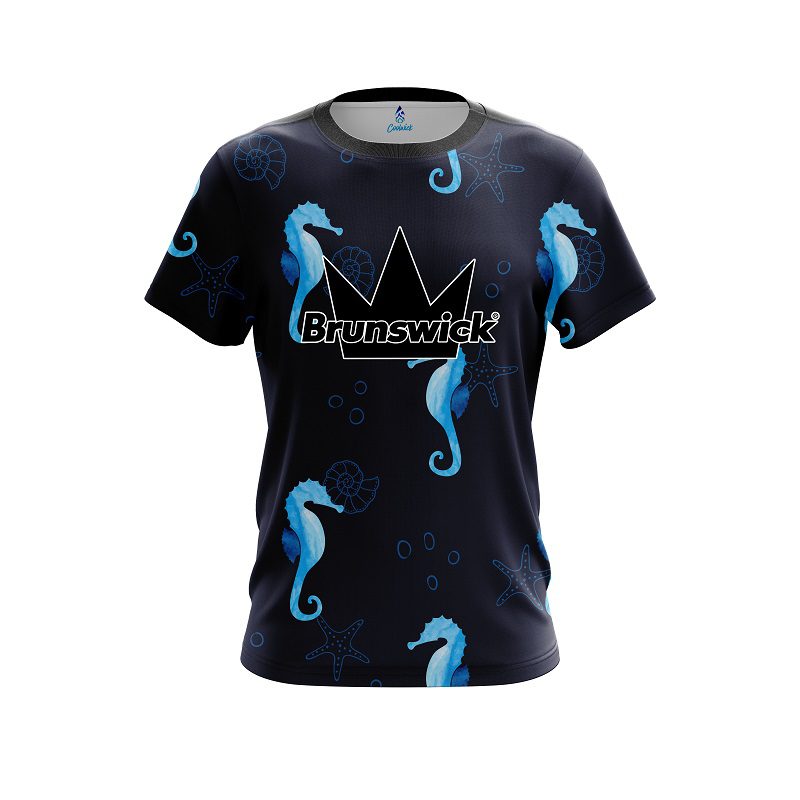 Brunswick Underwater Seahorse CoolWick Bowling Jersey