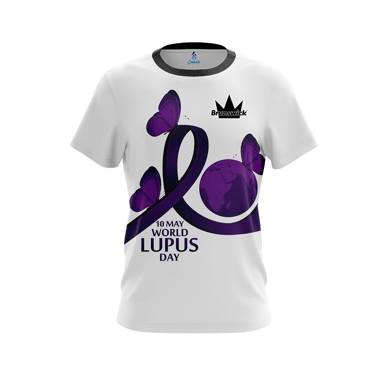 Brunswick World Lupus Cancer Awareness CoolWick Bowling Jersey