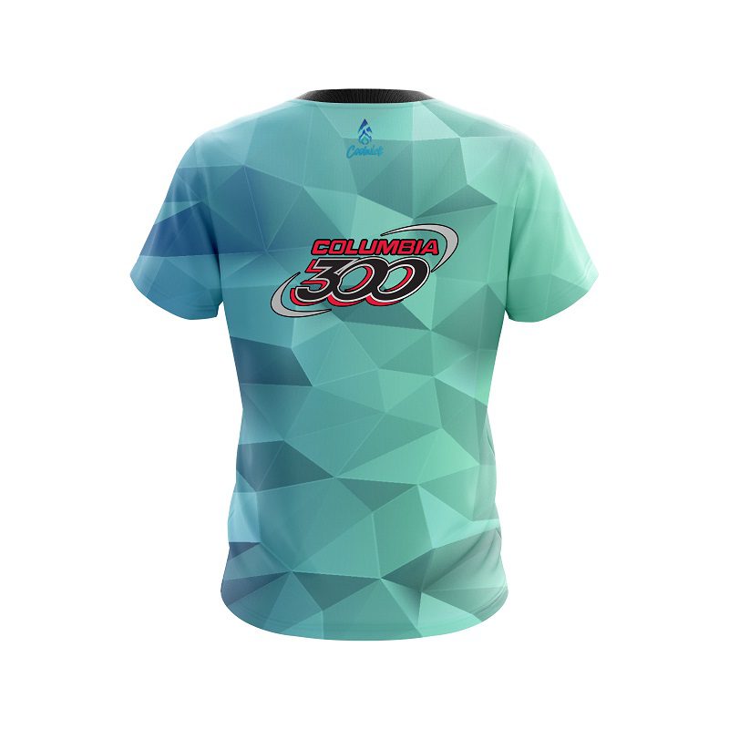 Columbia 300 Icy Blue CoolWick Bowling Jersey - Image 2