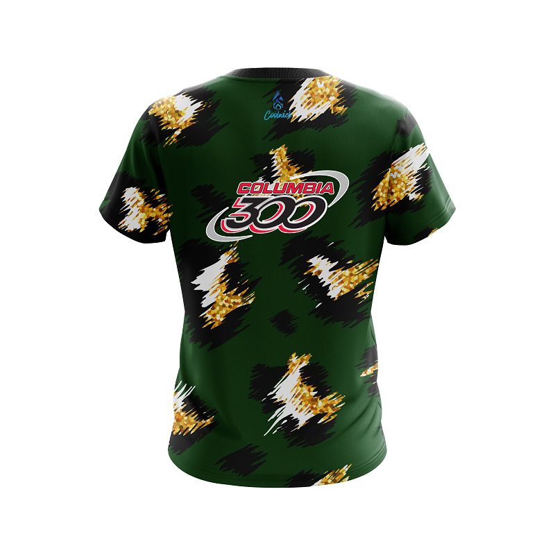 Columbia 300 Leopard Print CoolWick Bowling Jersey - Image 2