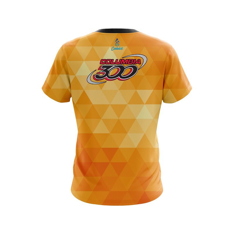 Columbia 300 Orange Triangle CoolWick Bowling Jersey - Image 2
