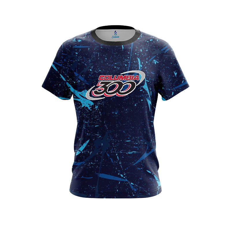 Columbia 300 Paint Grunge CoolWick Bowling Jersey