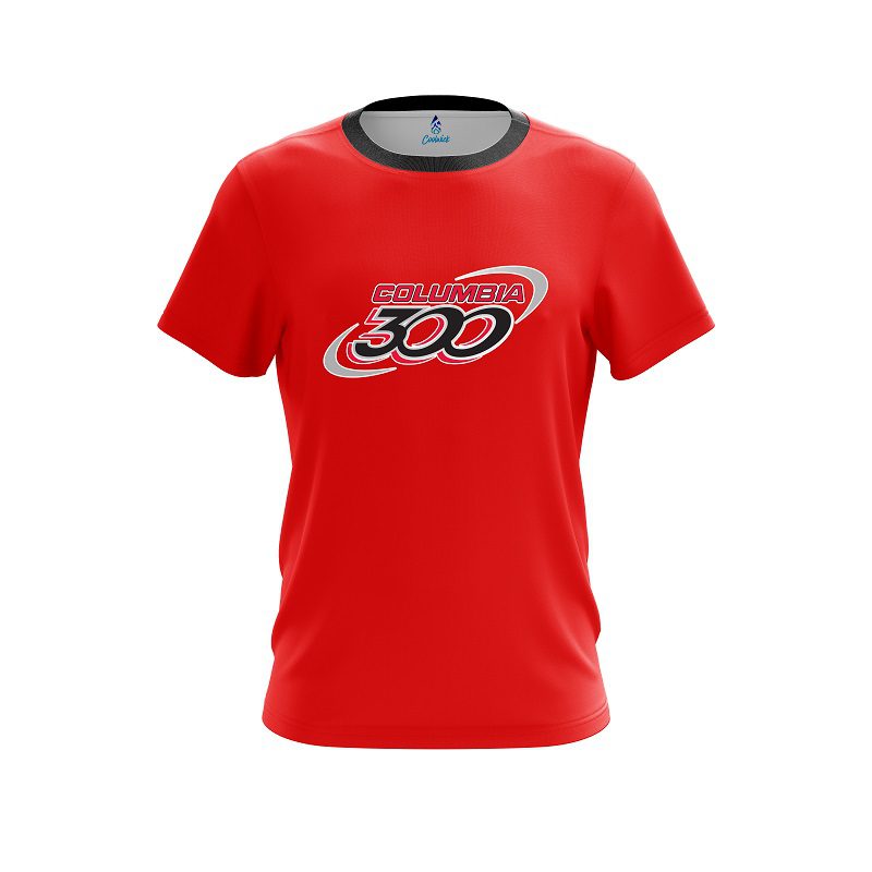 Columbia 300 Red CoolWick Bowling Jersey