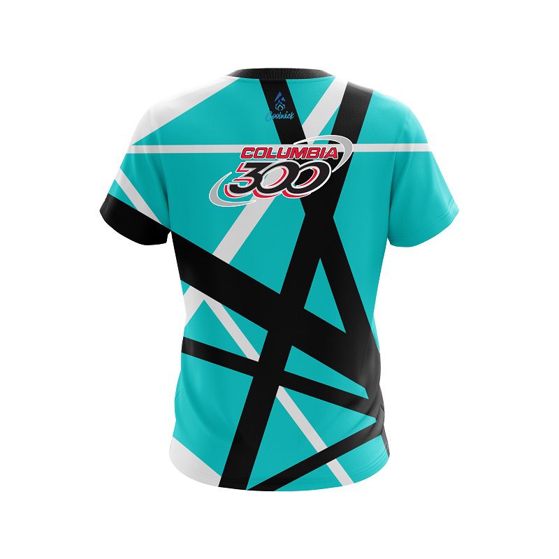 Columbia 300 Rocker Teal CoolWick Bowling Jersey - Image 2