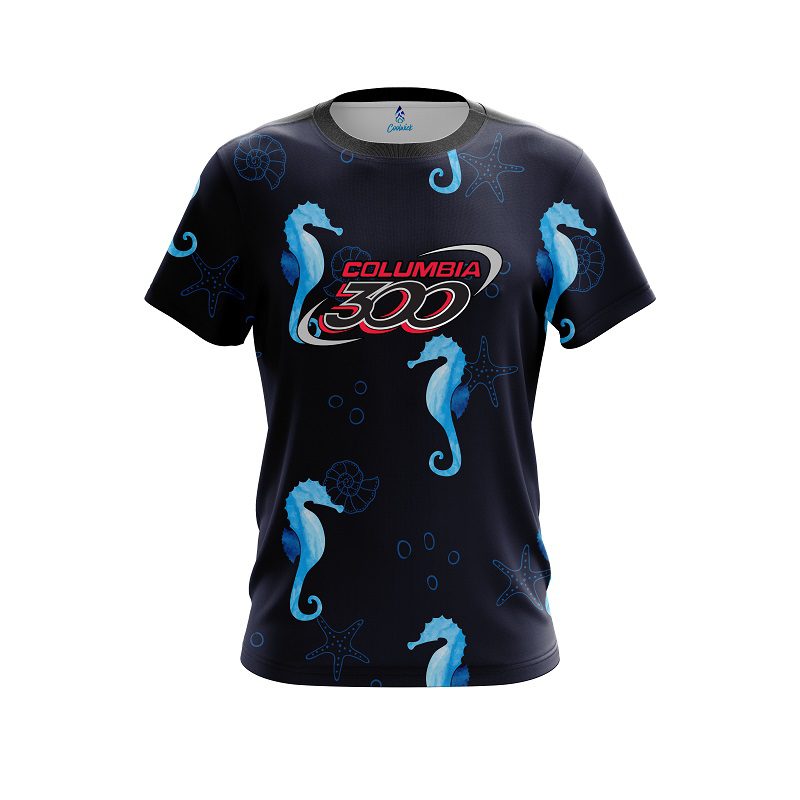 Columbia 300 Underwater Seahorse CoolWick Bowling Jersey