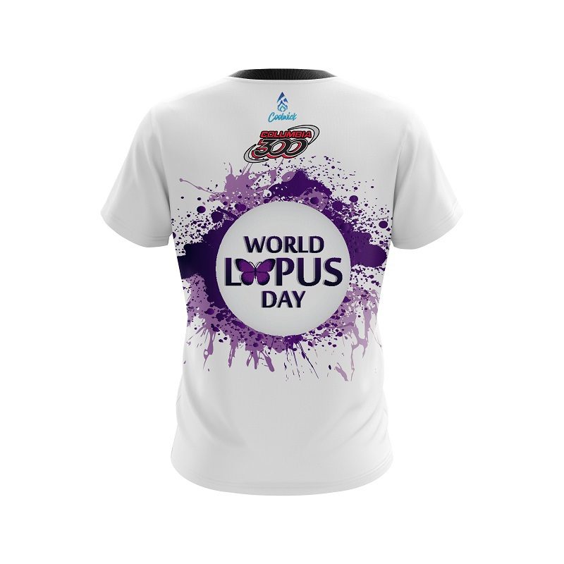 Columbia 300 World Lupus Cancer Awareness 2 CoolWick Bowling Jersey - Image 2