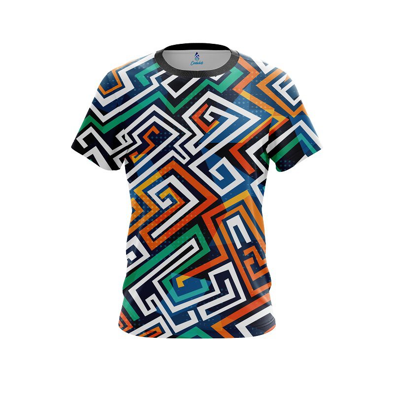Plain Crazy Maze CoolWick Bowling Jersey