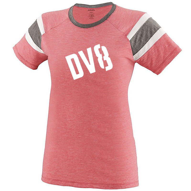 DV8 Women's Wreckless Red Coolwick Bowling T-Shirt