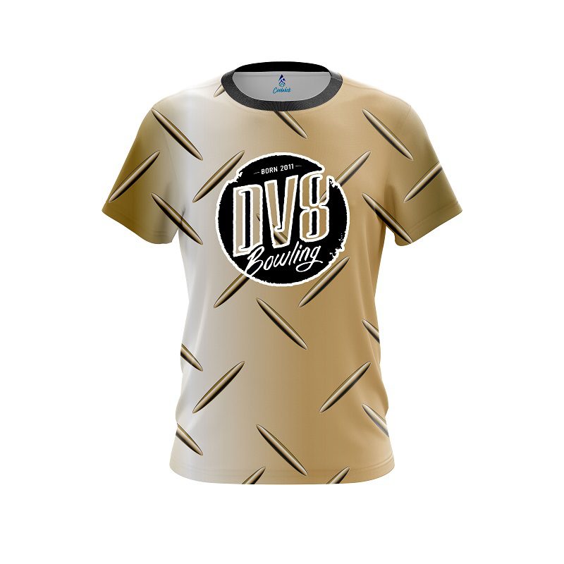 DV8 Gold Diamond Plate CoolWick Bowling Jersey