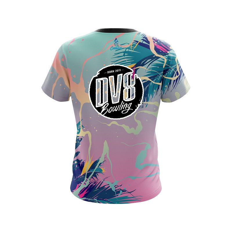 DV8 Tropical Ink Splash CoolWick Bowling Jersey - Image 2