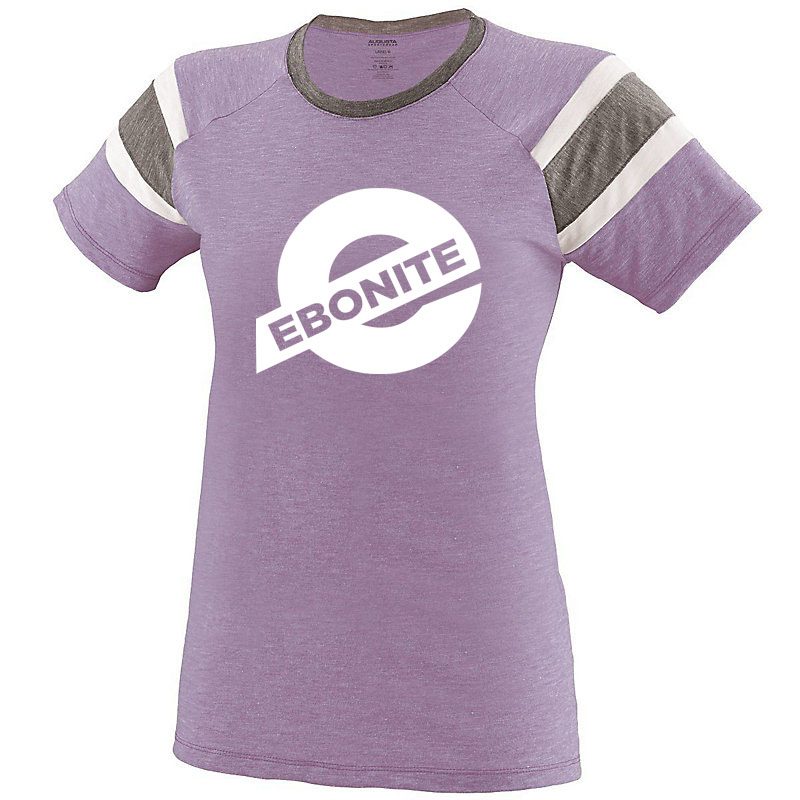 Ebonite Women's Real One Purple Coolwick Bowling T-Shirt