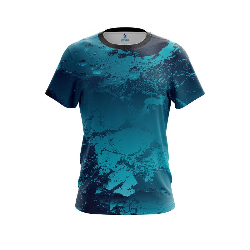 Plain Graphite Blue CoolWick Bowling Jersey