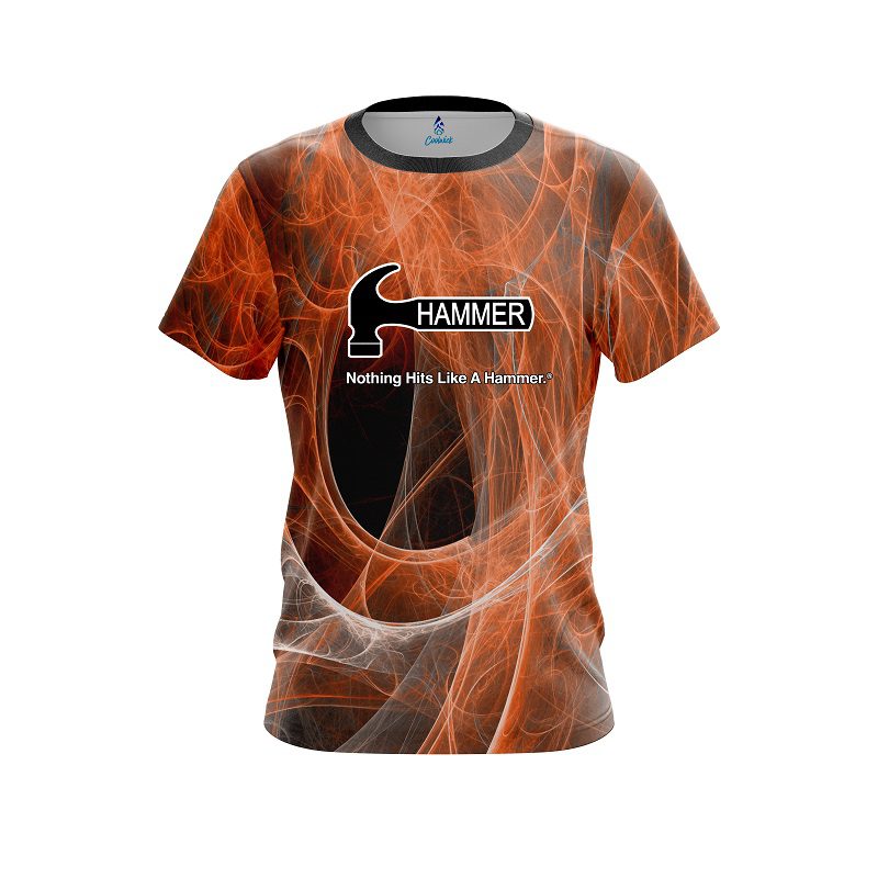 Hammer Energy Swirls Orange CoolWick Bowling Jersey
