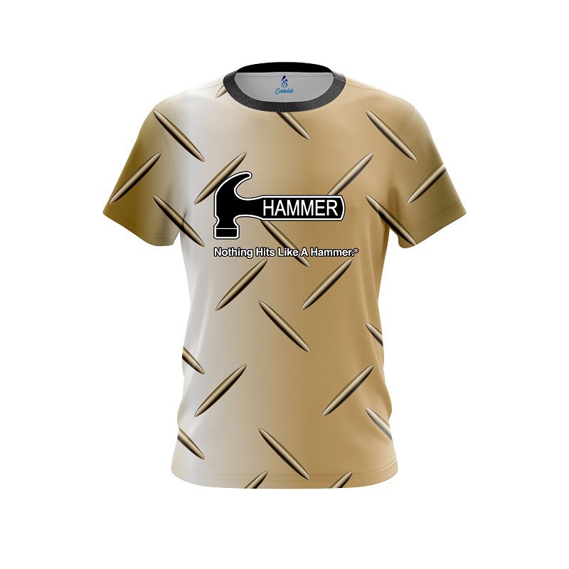 Hammer Gold Diamond Plate CoolWick Bowling Jersey