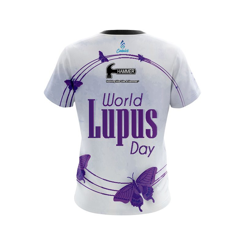 Hammer World Lupus Cancer Awareness 3 CoolWick Bowling Jersey - Image 2
