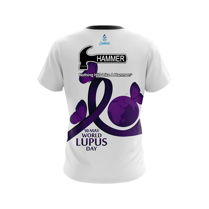 Hammer World Lupus Cancer Awareness  CoolWick Bowling Jersey - Image 2
