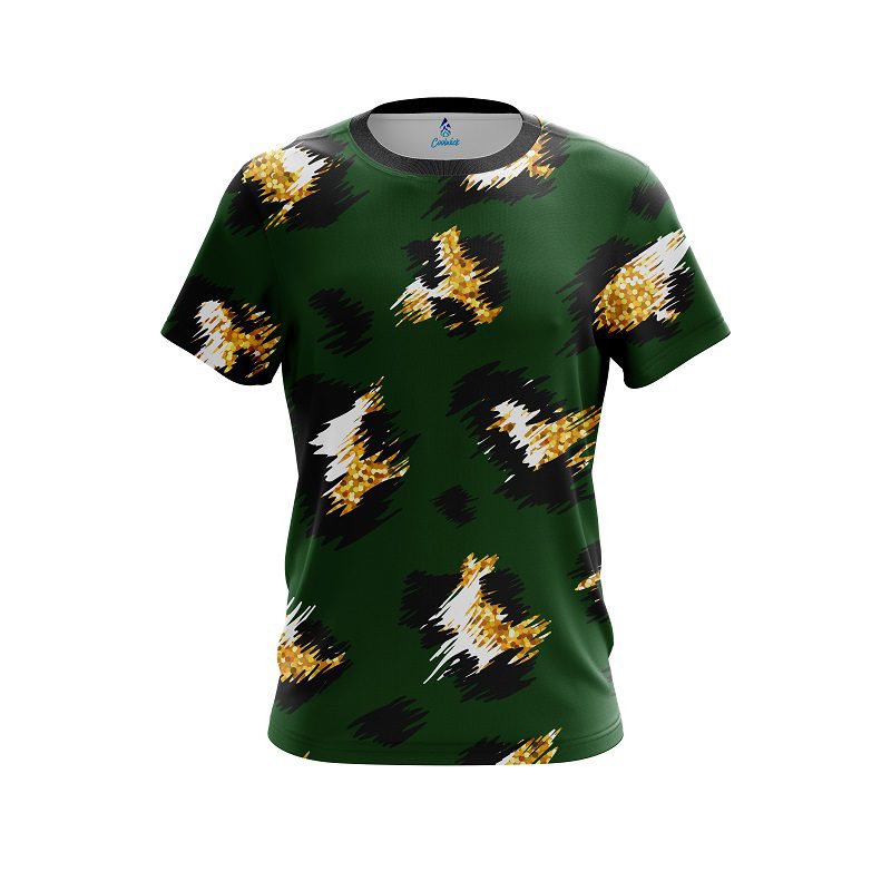 Plain Leopard Print CoolWick Bowling Jersey