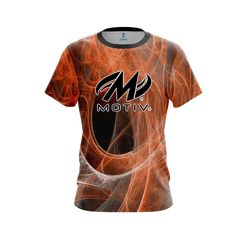 Motiv Energy Swirls Orange CoolWick Bowling Jersey
