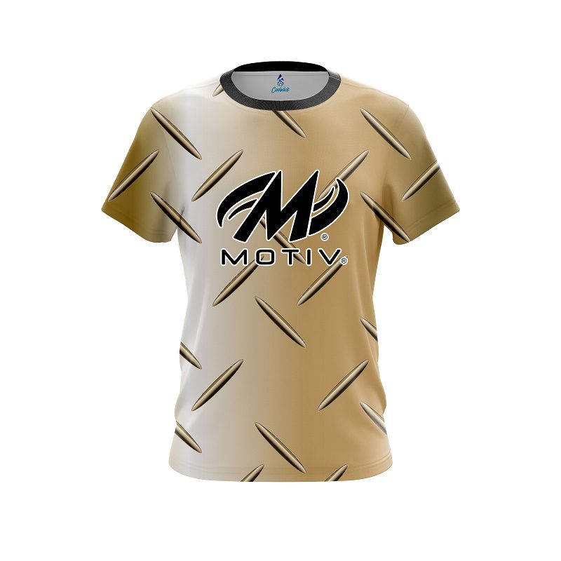Motiv Gold Diamond Plate CoolWick Bowling Jersey