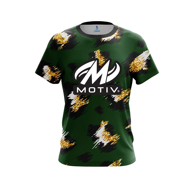 Motiv Leopard Print CoolWick Bowling Jersey
