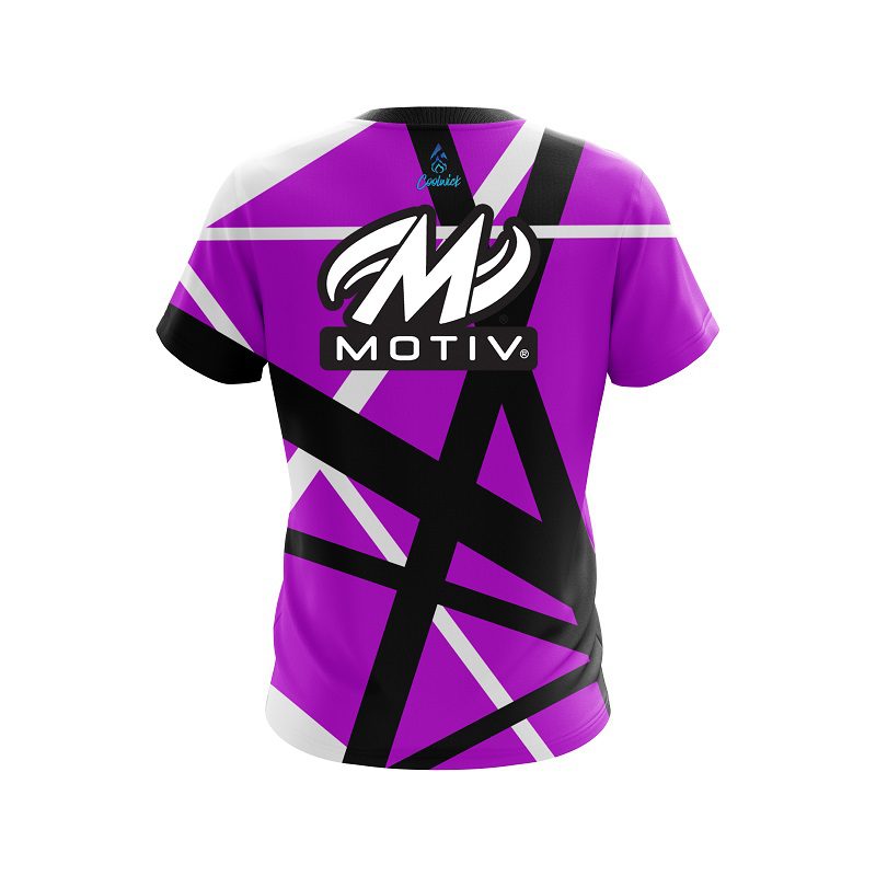 Motiv Rocker Purple CoolWick Bowling Jersey - Image 2