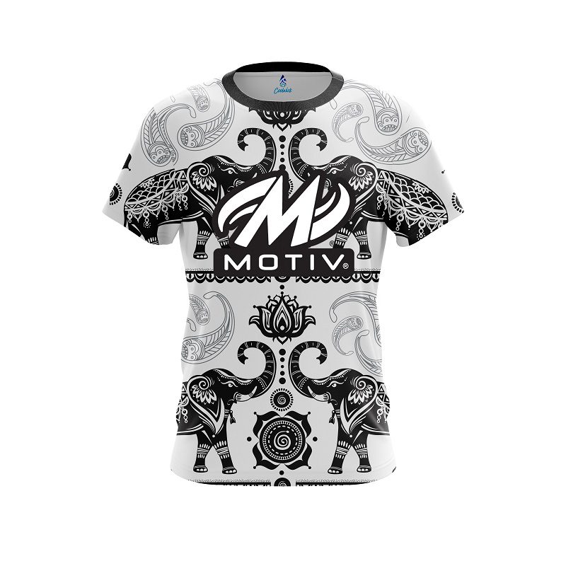 Motiv Tribal Elephants CoolWick Bowling Jersey