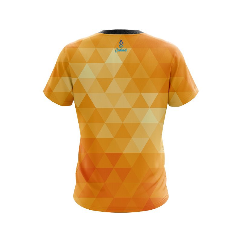 Plain Orange Triangle CoolWick Bowling Jersey - Image 2