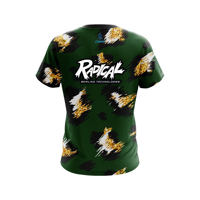 Radical Leopard Print CoolWick Bowling Jersey - Image 2