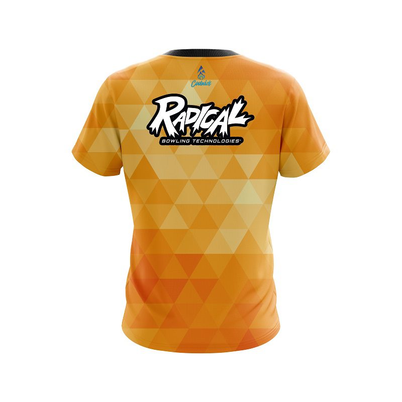 Radical Orange Triangle CoolWick Bowling Jersey - Image 2