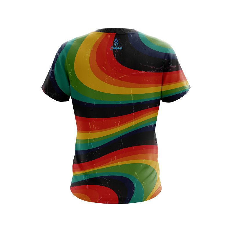 Plain Retro Grunge CoolWick Bowling Jersey - Image 2