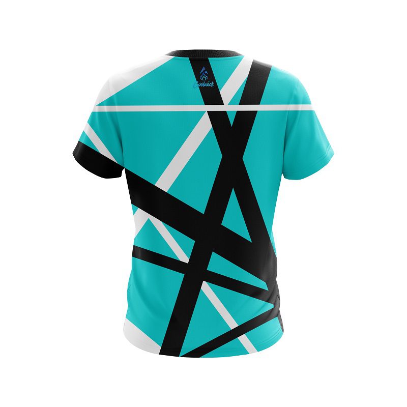 Plain Rocker Teal CoolWick Bowling Jersey - Image 2