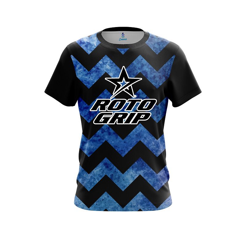 Roto Grip Marble Zig Zag Blue CoolWick Bowling Jersey