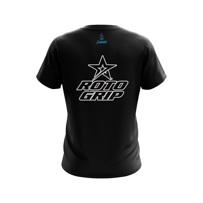 Roto Grip Plain Black CoolWick Bowling Jersey - Image 2