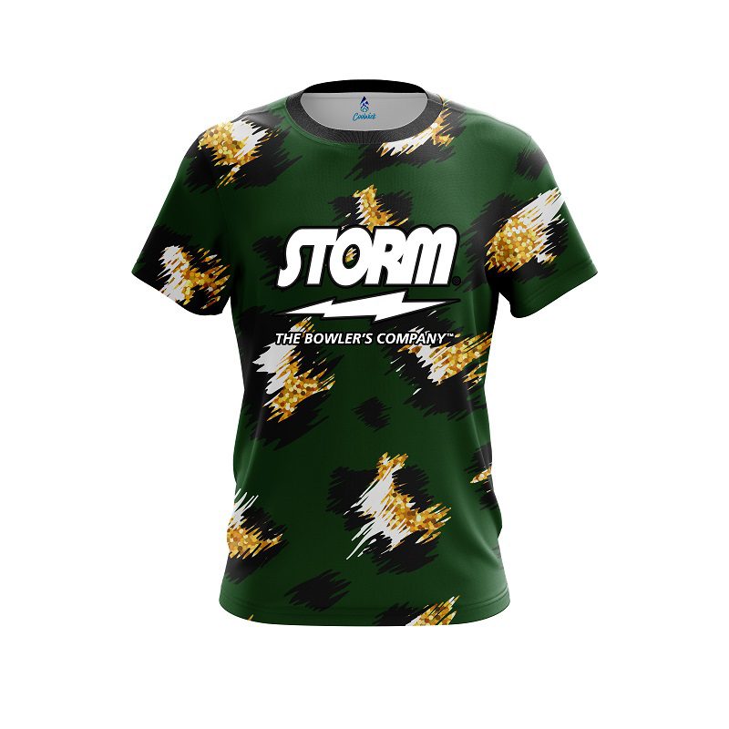Storm Leopard Print CoolWick Bowling Jersey