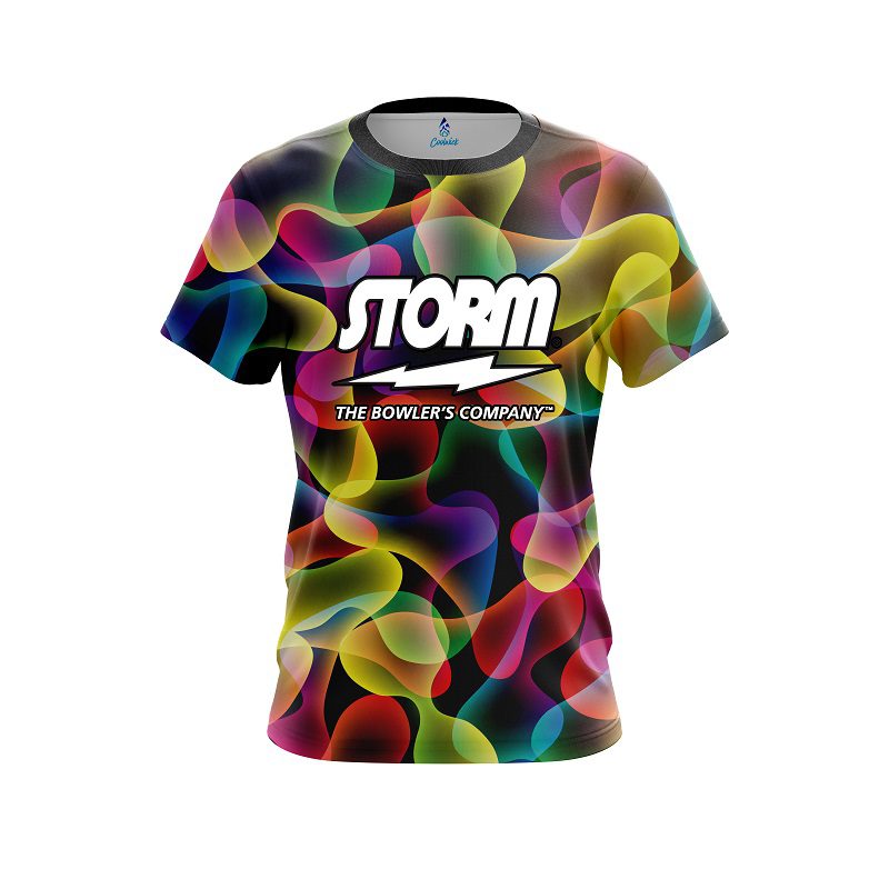 Storm Multi Color Lava CoolWick Bowling Jersey