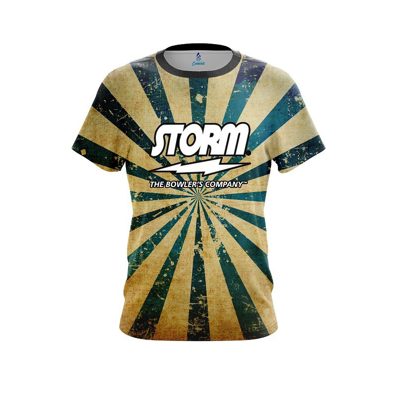 Storm Retro Grunge 2 CoolWick Bowling Jersey