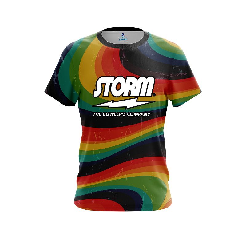 Storm Retro Grunge CoolWick Bowling Jersey