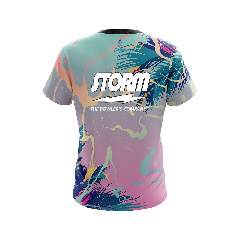 Storm Tropical Ink Splash CoolWick Bowling Jersey - Image 2