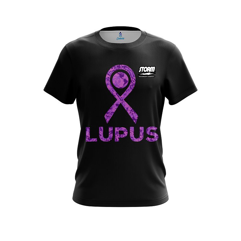 Storm World Lupus Cancer Awarenes 4 CoolWick Bowling Jersey