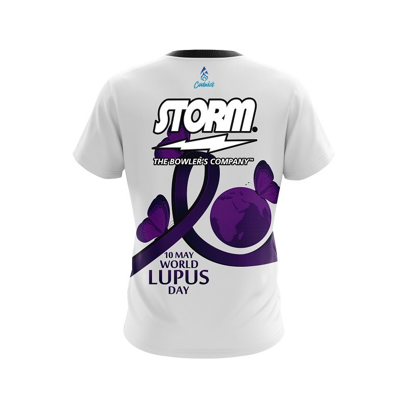 Storm World Lupus Cancer Awareness CoolWick Bowling Jersey - Image 2